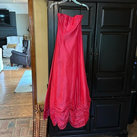 Vtg Jessica McClintock Gunne Sax Strapless Maxi Prom Dress -Gown Size 1 - Picture 1 of 6